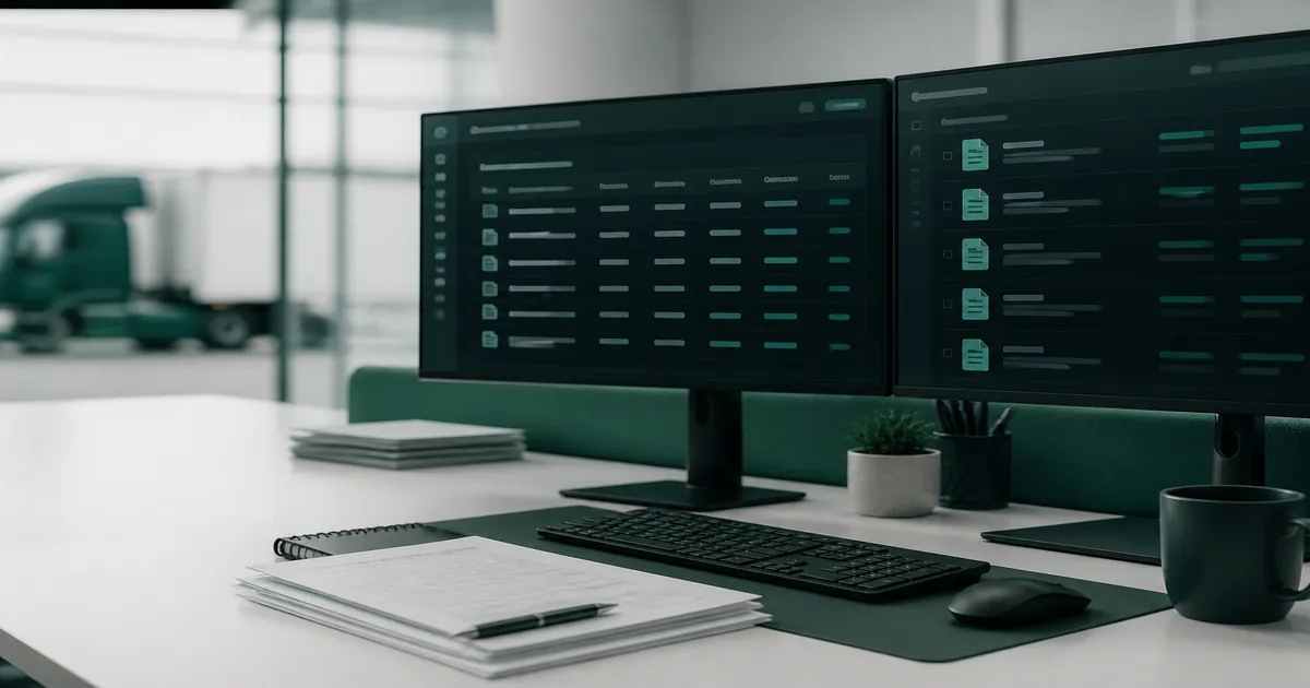 Broker and 3PL operations desk validating an invoice queue