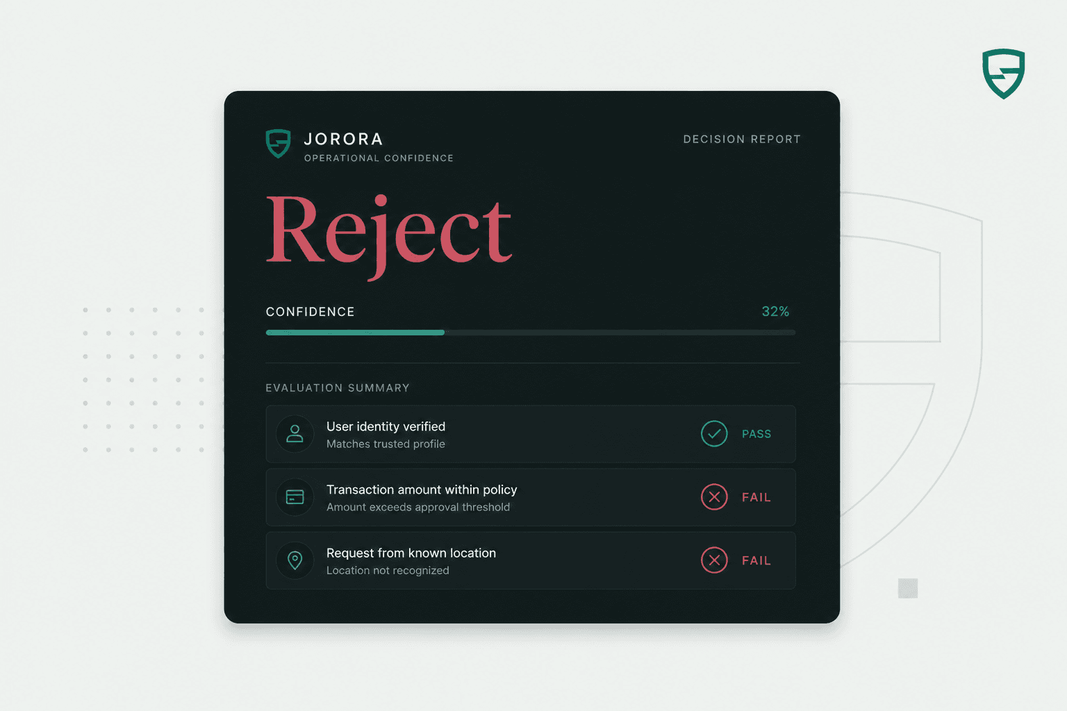 Jorora Freight Audit decision report preview